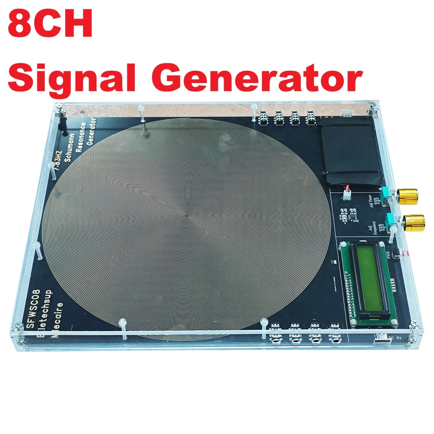 8CH High Power 0.01-100Khz Schumann Resonance Generator Can Connect 8 External Antennas With Cycle Timing Function SFWSC08